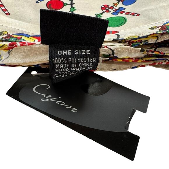Cejon Festive Christmas Printed Holiday Scarf New w/tags 60”x10” - Picture 3 of 4